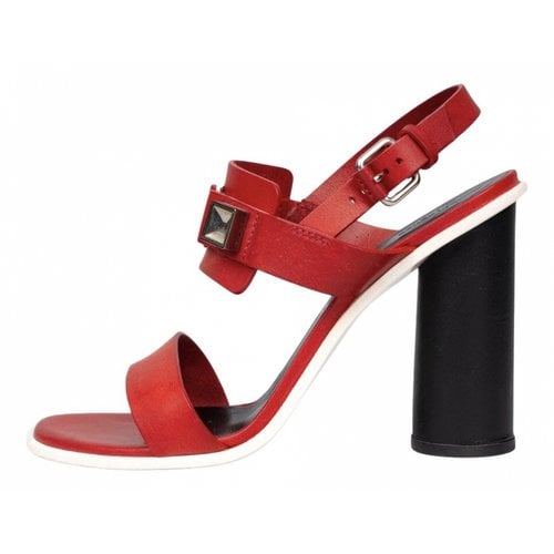 Pre-owned Proenza Schouler Leather Sandal In Red