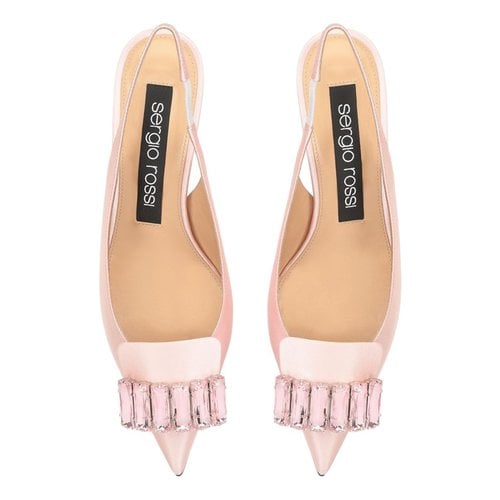 Pre-owned Sergio Rossi Cloth Heels In Pink