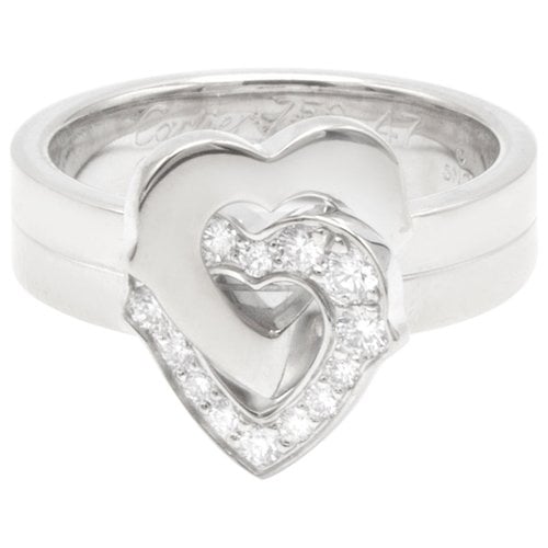 Pre-owned Cartier White Gold Ring In Silver