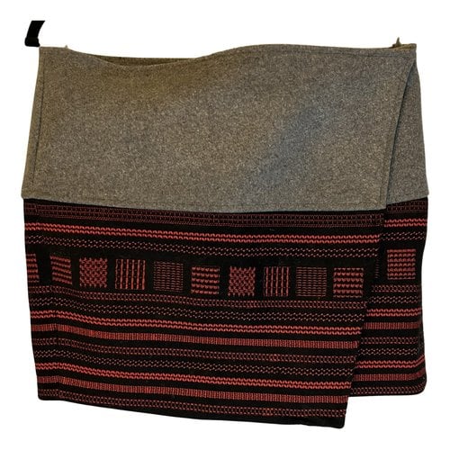 Pre-owned Kenzo Wool Mini Skirt In Grey