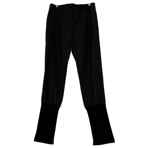 Pre-owned Dolce & Gabbana Wool Carot Pants In Grey