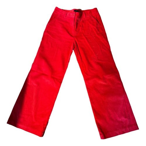 Pre-owned Jejia Velvet Large Pants In Red