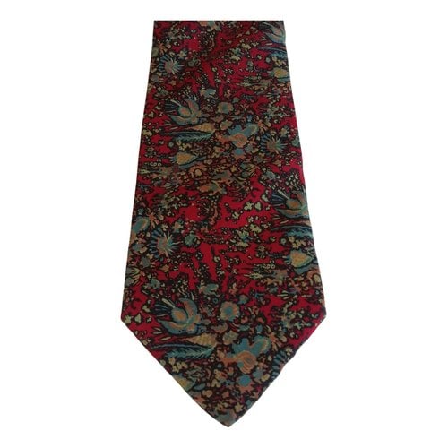 Pre-owned Pierre Cardin Silk Tie In Red