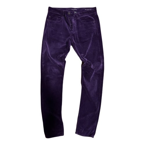 Pre-owned Saint Laurent Trousers In Purple