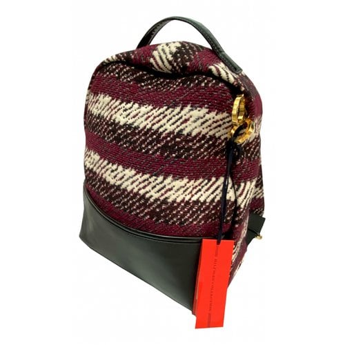 Pre-owned Tommy Hilfiger Tweed Backpack In Multicolour