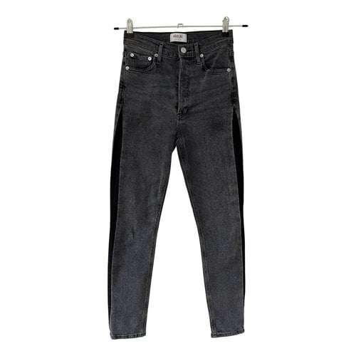 Pre-owned Agolde Slim Jeans In Grey