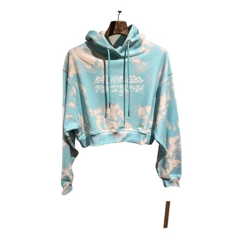 Pre-owned Comme Des Fuckdown Sweatshirt In Turquoise