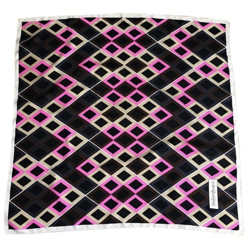 Pre-owned Saint Laurent Silk Handkerchief In Pink