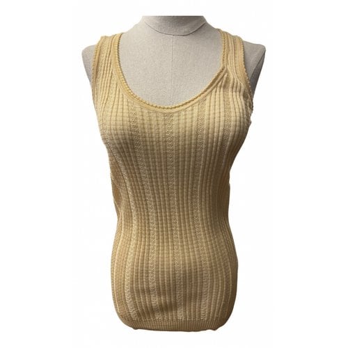 Pre-owned M Missoni Jersey Top In Yellow
