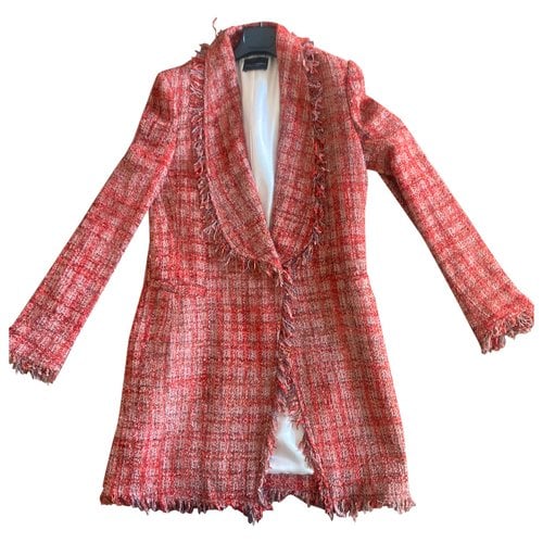 Pre-owned Atos Lombardini Silk Coat In Red