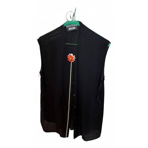 Pre-owned Moschino Blouse In Black