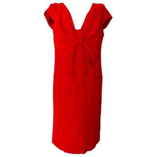 Pre-owned Valentino Silk Mini Dress In Red