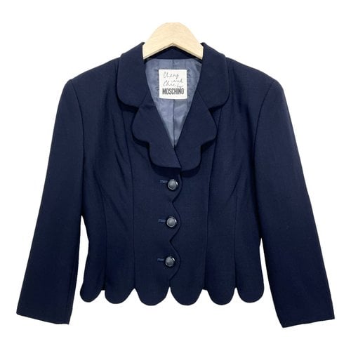 Pre-owned Moschino Cheap And Chic Wool Blazer In Blue