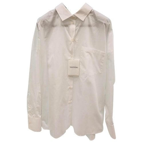 Pre-owned Valentino Blouse In White