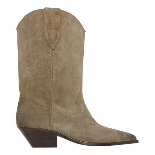 Pre-owned Isabel Marant Duerto Western Boots In Brown