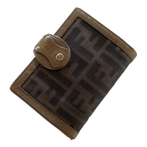 Pre-owned Fendi Cloth Wallet In Brown