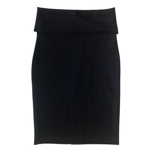 Pre-owned Donna Karan Cashmere Mid-length Skirt In Black