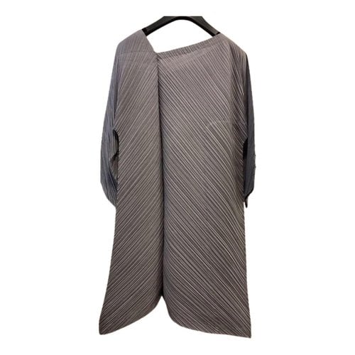 Pre-owned Pleats Please Mid-length Dress In Grey