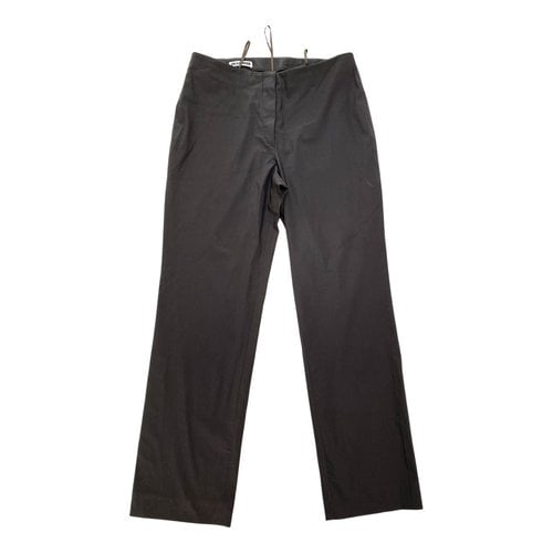 Pre-owned Jil Sander Wool Straight Pants In Brown