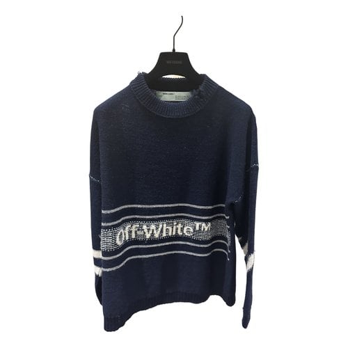 Pre-owned Off-white Cashmere Sweatshirt In Navy