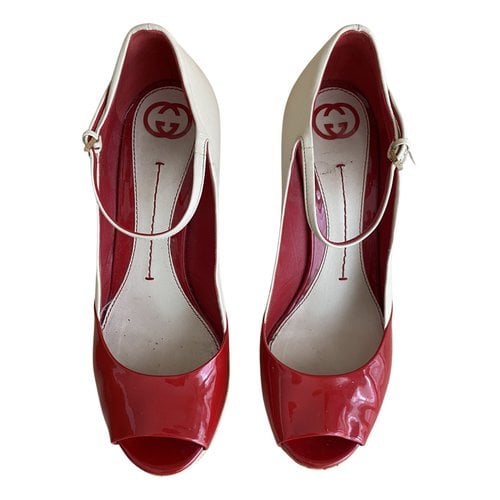 Pre-owned Gucci Leather Heels In Red