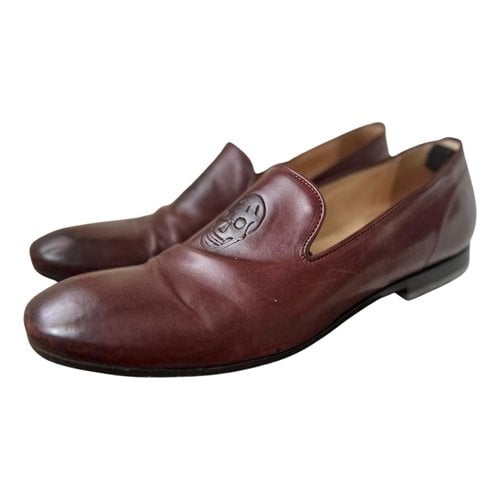 Pre-owned Alexander Mcqueen Leather Flats In Brown