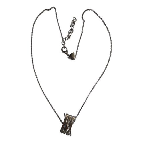 Pre-owned Mugler Necklace In Silver