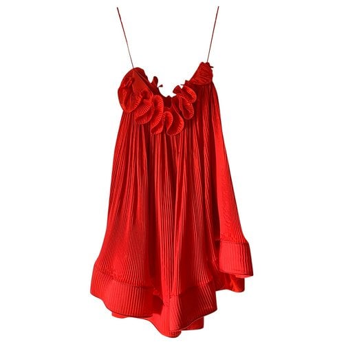 Pre-owned Stella Mccartney Silk Mid-length Dress In Red