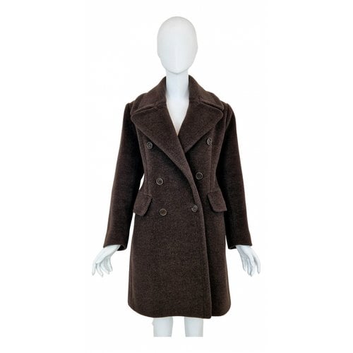 Pre-owned Romeo Gigli Wool Coat In Brown