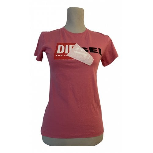 Pre-owned Diesel T-shirt In Pink