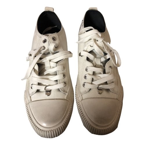 Pre-owned Allsaints Cloth Trainers In White