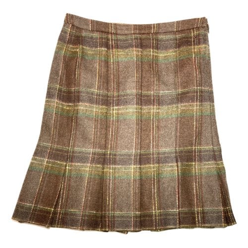 Pre-owned Burberry Wool Mid-length Skirt In Multicolour
