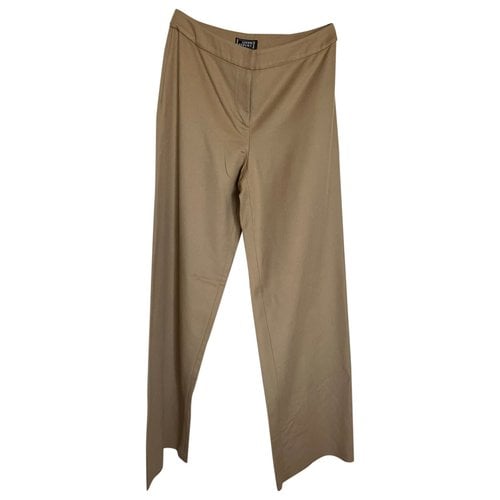Pre-owned Versace Cashmere Large Pants In Camel