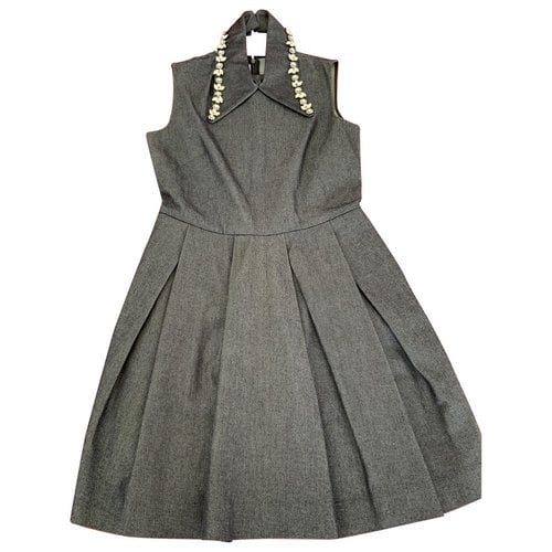 Pre-owned Mcq By Alexander Mcqueen Mini Dress In Grey
