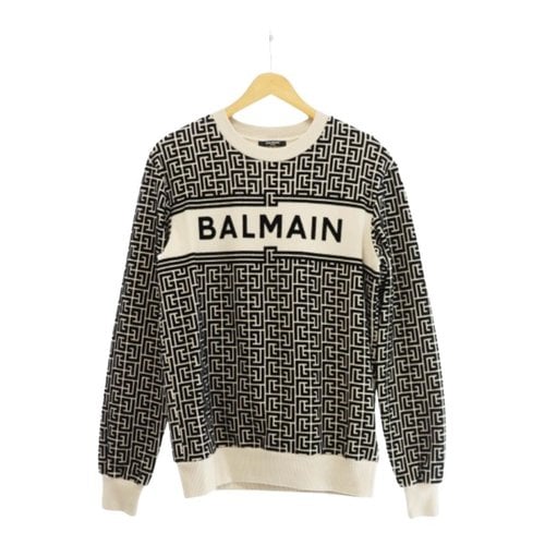 Pre-owned Balmain Sweatshirt In Beige