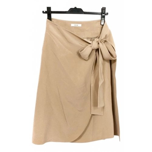 Pre-owned Celine Maxi Skirt In Beige