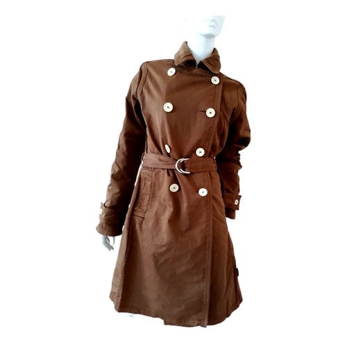 Pre-owned Moncler Classic Trench Coat In Brown