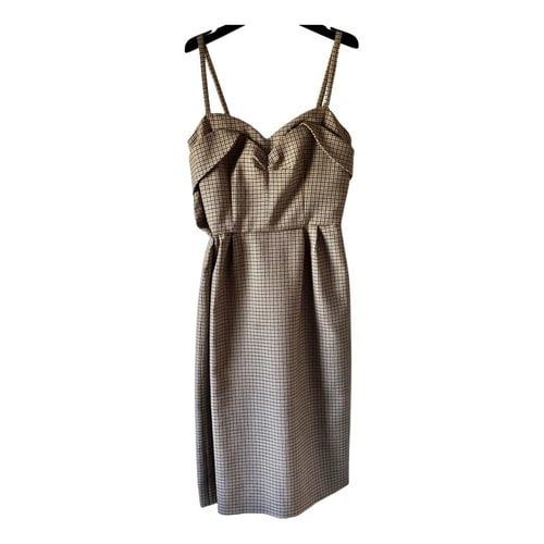 Pre-owned N°21 Wool Mid-length Dress In Beige