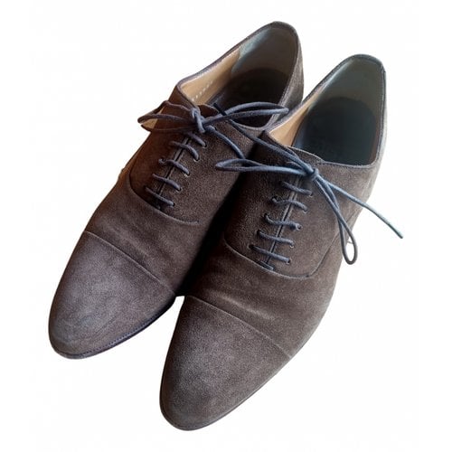 Pre-owned Barrett Lace Ups In Brown