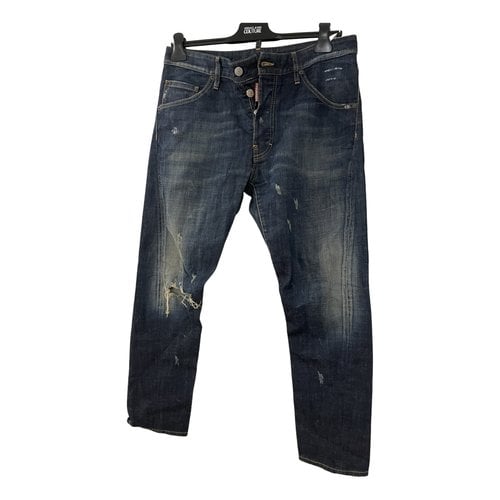 Pre-owned Dsquared2 Slim Pants In Navy
