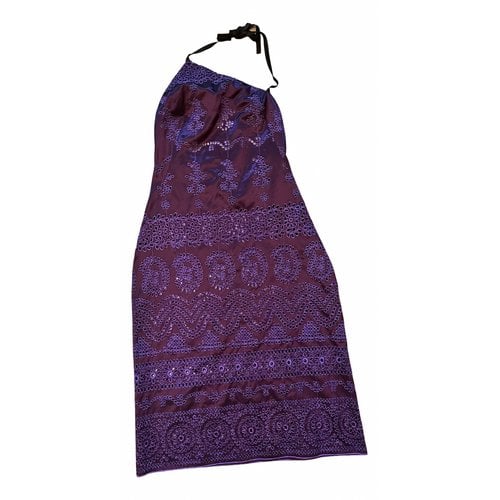 Pre-owned Christian Lacroix Mid-length Dress In Purple