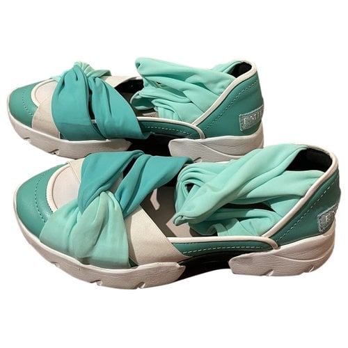 Pre-owned Emilio Pucci Trainers In Turquoise