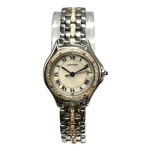Pre-owned Cartier Cougar Watch In Silver