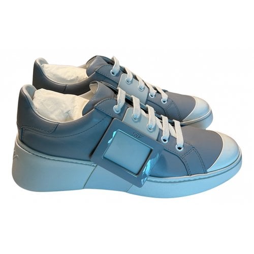 Pre-owned Roger Vivier Leather Trainers In Grey