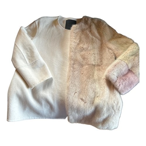 Pre-owned Fendi Cashmere Short Vest In Beige