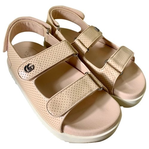 Pre-owned Gucci Leather Sandals In Pink