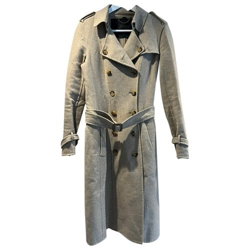 Pre-owned Burberry Cashmere Trench Coat In Beige