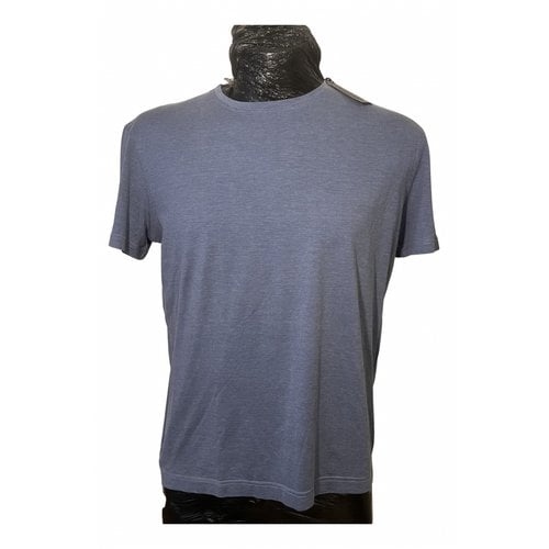 Pre-owned Isaia Silk T-shirt In Blue