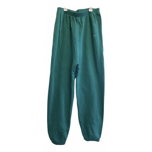 Pre-owned Balenciaga Trousers In Green