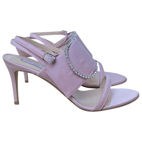 Pre-owned John Galliano Leather Sandals In Pink